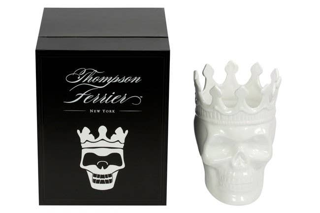 Rose de Vents Louise Skull (White) - Candle