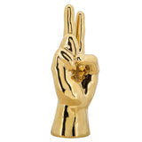 Gold Peace Sign Hand
