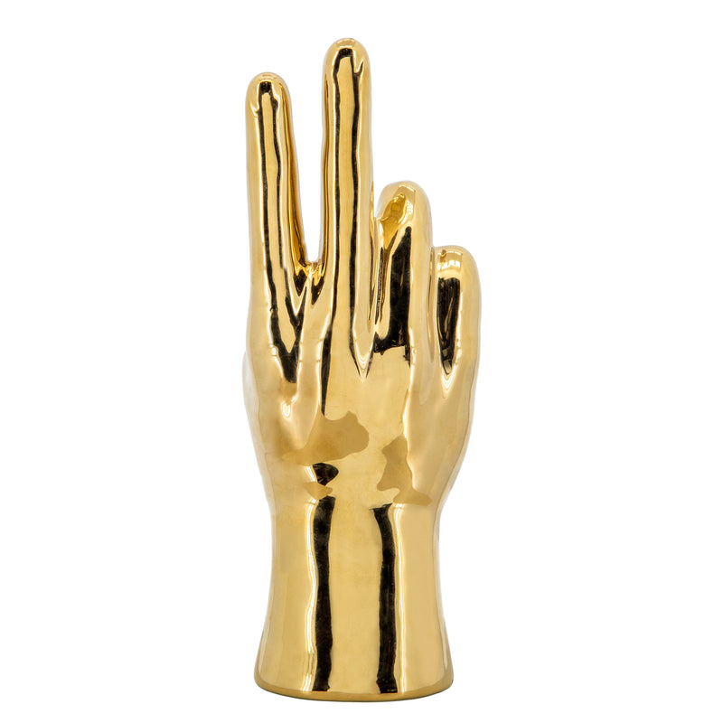 Gold Peace Sign Hand