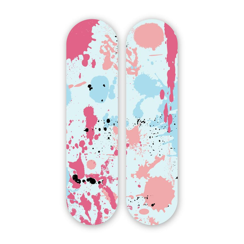 Clear Splatters - Acrylic Skate Wall Art