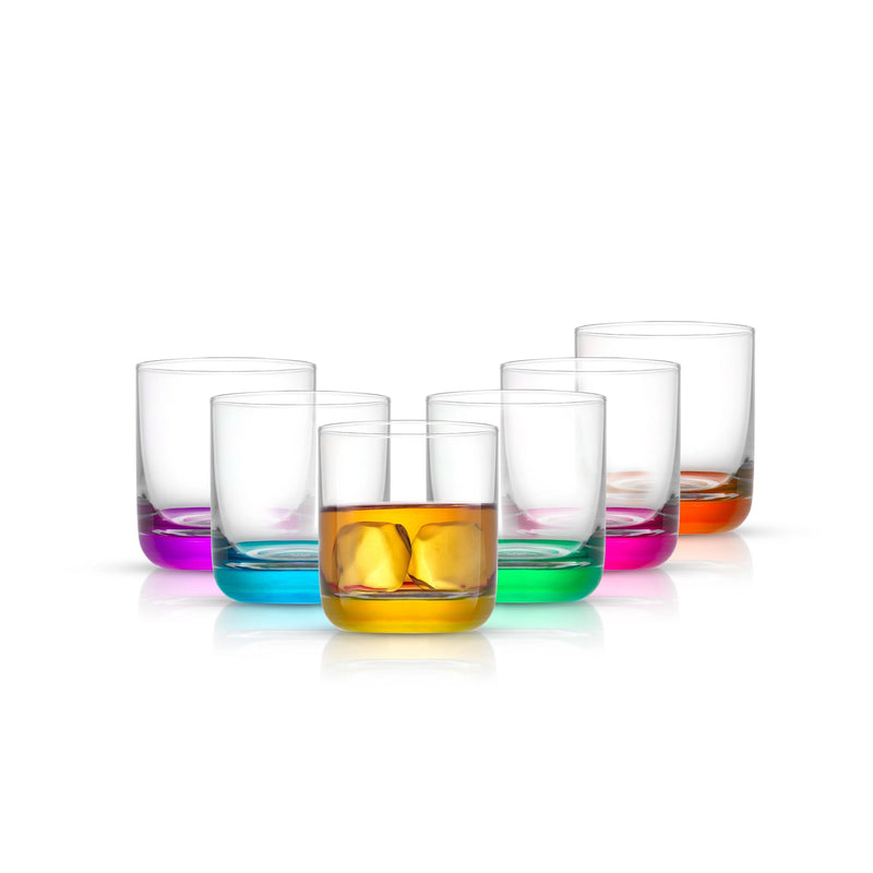 Colored Whiskey Glasses Set Of 6