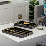 Gold Trim Tray Set