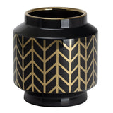 Gold Stripe Ceramic Pattern Planter