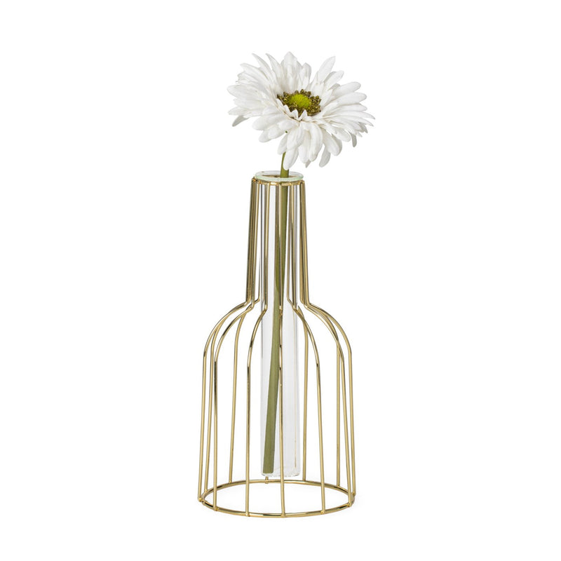 Gold Wire Bottle Flower Vase