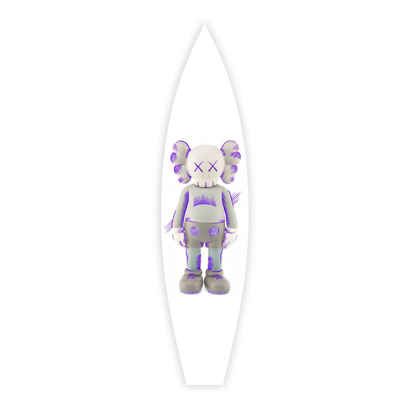 Grey Kaws inspired  - Surfboard Art