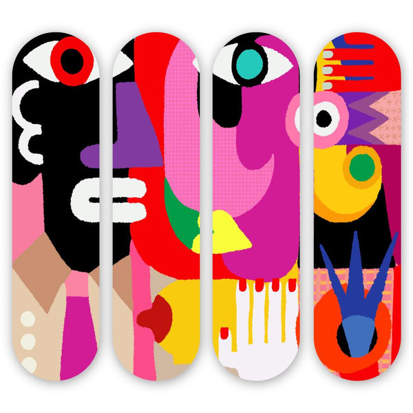 Pinky Eyes 4-Set - Acrylic Skate Wall Art