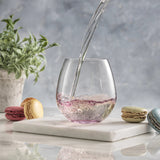 Stemless Colored Wine Glass Set