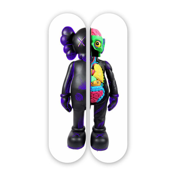 Black Kaws inspired Pair - Acrylic Skate Wall Art