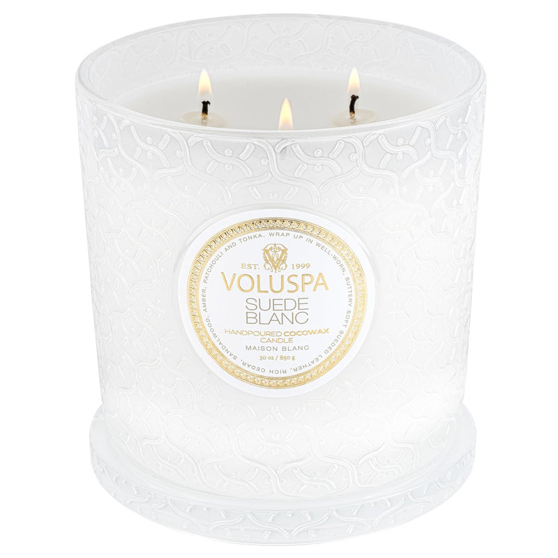 Suede Blanc 30 Oz Luxe Candle