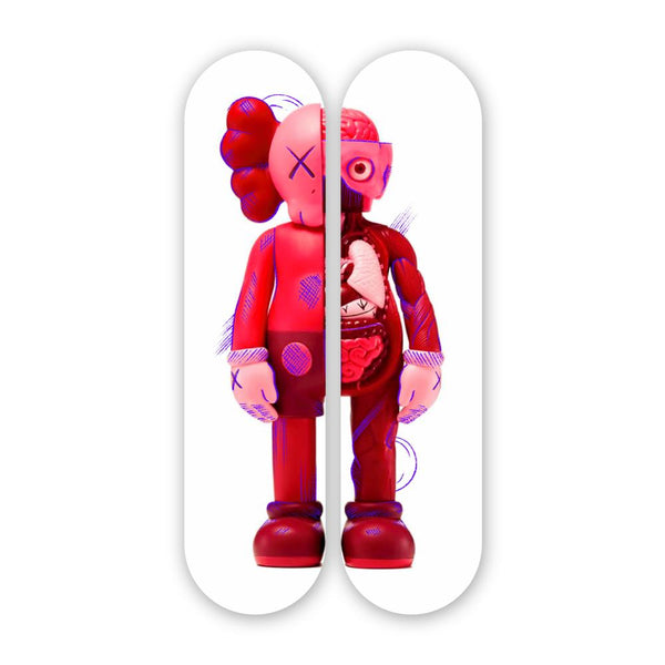 Pink Kaws Pair - Acrylic Skate Wall Art