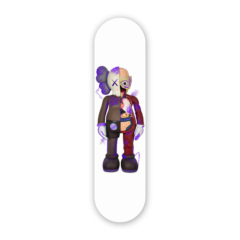 Brown Kaws Inspired Deck - Acrylic Skate Wall Art