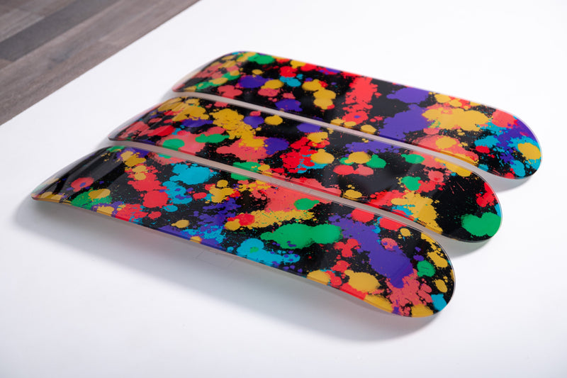 Blackened Rainbow 3-Set - Acrylic Skate Wall Art