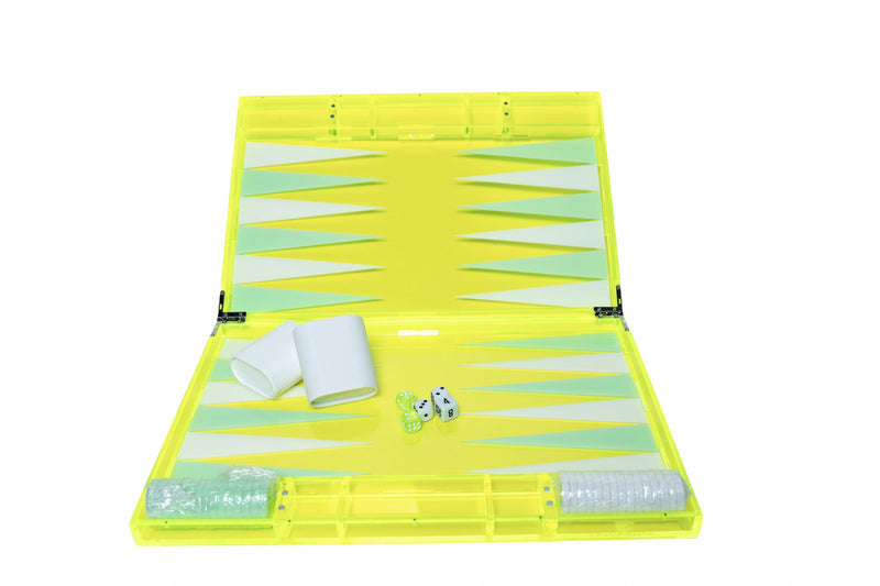 DG Lucite Acrylic Backgammon Set