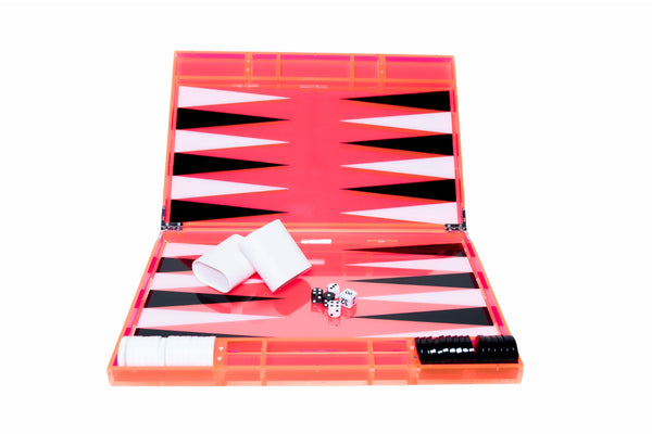 DG Lucite Acrylic Backgammon Set