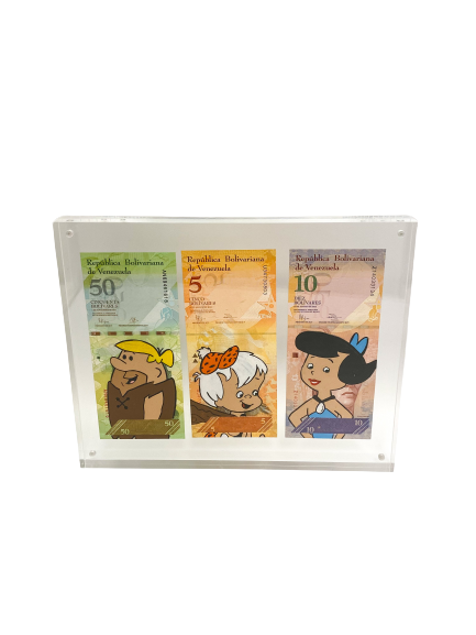 The Flintstone Neighbors - Currency Art