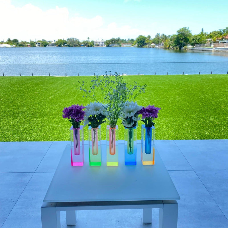 Rainbow Acrylic - Flower Vase