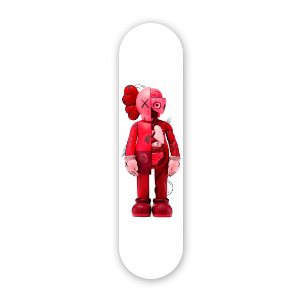 Red Kaws - Acrylic Skate Wall Art