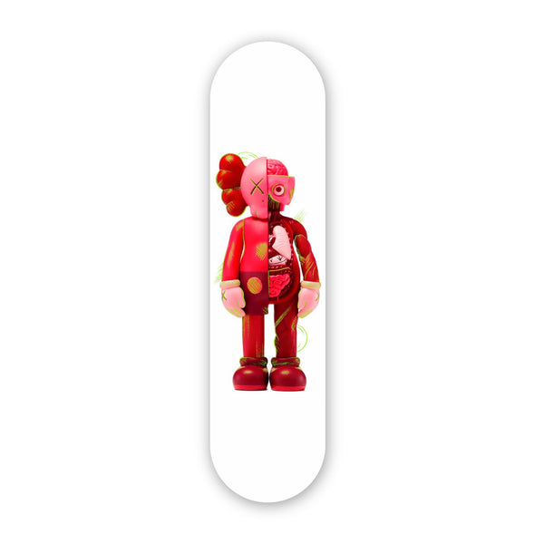 Red Kaws - Acrylic Skate Wall Art