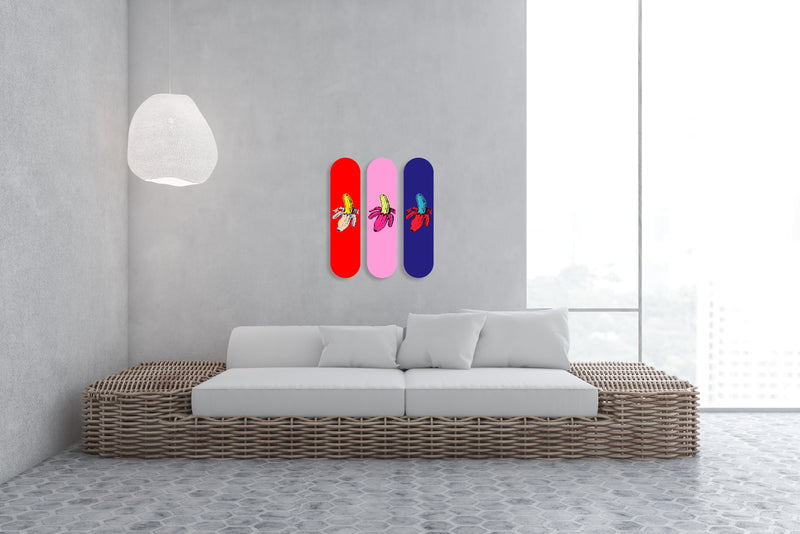 Retro Banana - Acrylic Skate Wall Art