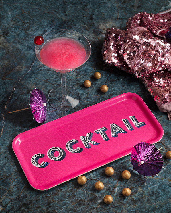 Cocktail Bright Pink - Serving Tray