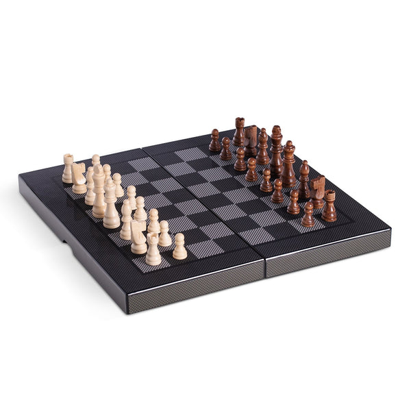 Carbon Fiber Backgammon/Chess Set