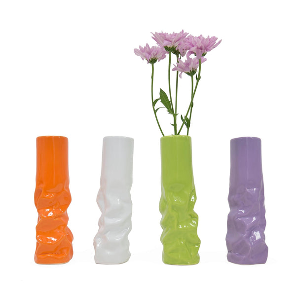 Crushed Tube Flower Vase