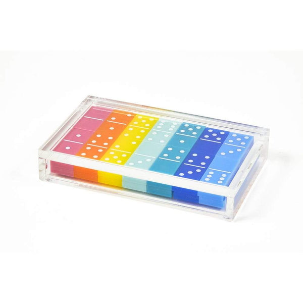 Decorative Multicolor Lucite Acrylic Domino Set