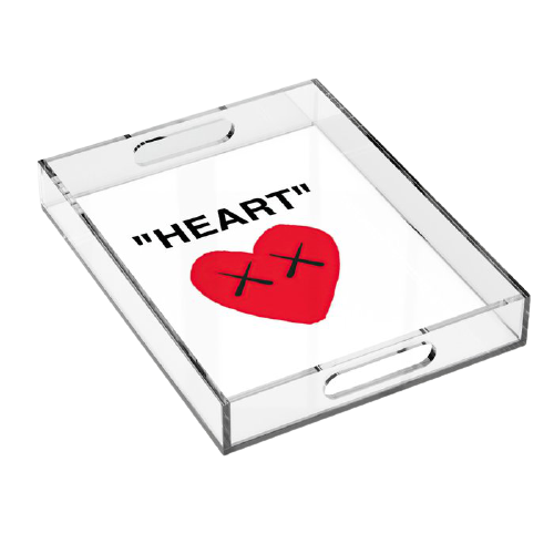 Acrylic X Heart Design Tray