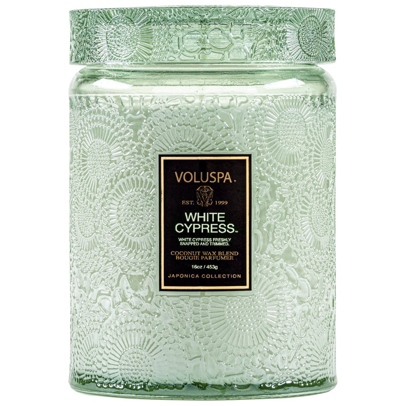 White Cypress 18 Oz Candle Jar