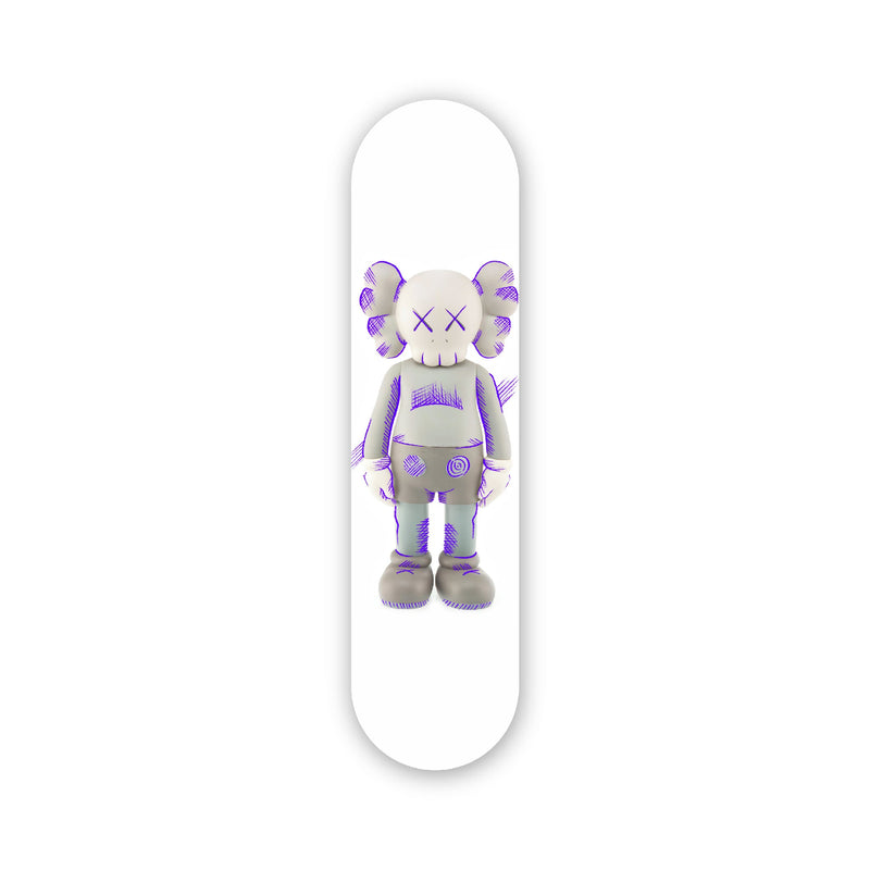 Kaws Inspired Grey - Acrylic Skate Wall Art